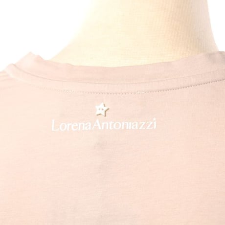 インポートブランド import brand ロレーナアントニアッツィ Vネックポケット付きTシヤツ コットンストレッチ ベージュ