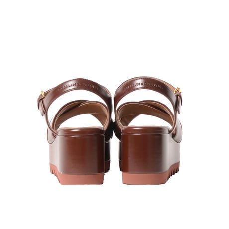 ステラマッカートニー stella mccartney エリスクリスクロスサンダル ヴィーガン マホガニー