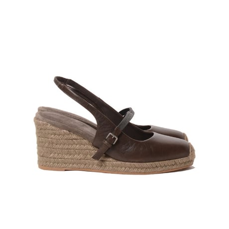 ブルネロクチネリ Brunello Cucinelli 船底サンダル レザー ブラウン