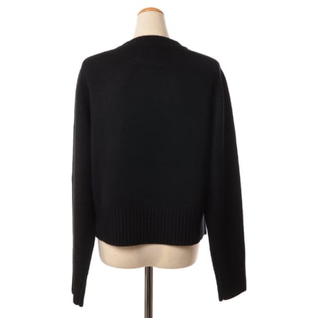 エクストリームカシミヤ extreme cashmere x 丸襟長袖セーター カシミア ブラック