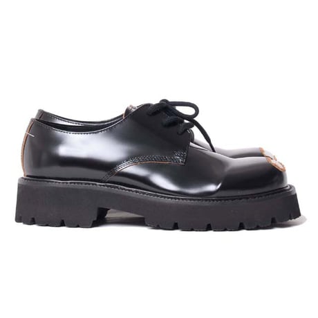 エムエムシックス メゾンマルジェラ MM6 MAISON MARGIELA レザーシューズ 牛革 ブラック