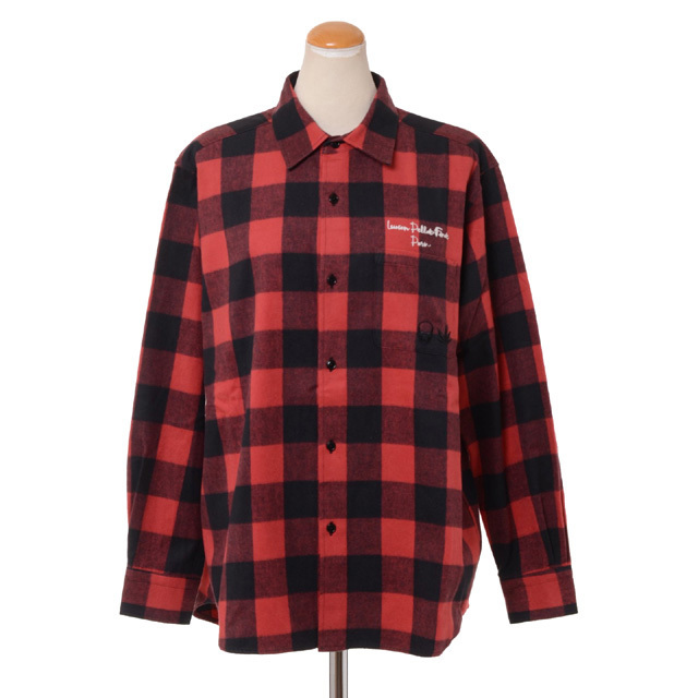 ルシアンペラフィネ Lucien Pellat Finet 背中スカルシャツ ネル