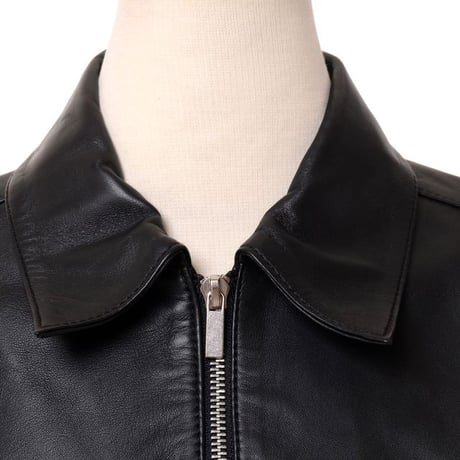 プロエンザスクーラー Proenza Schouler クロップドレザージャケット ラムスキン ブラック