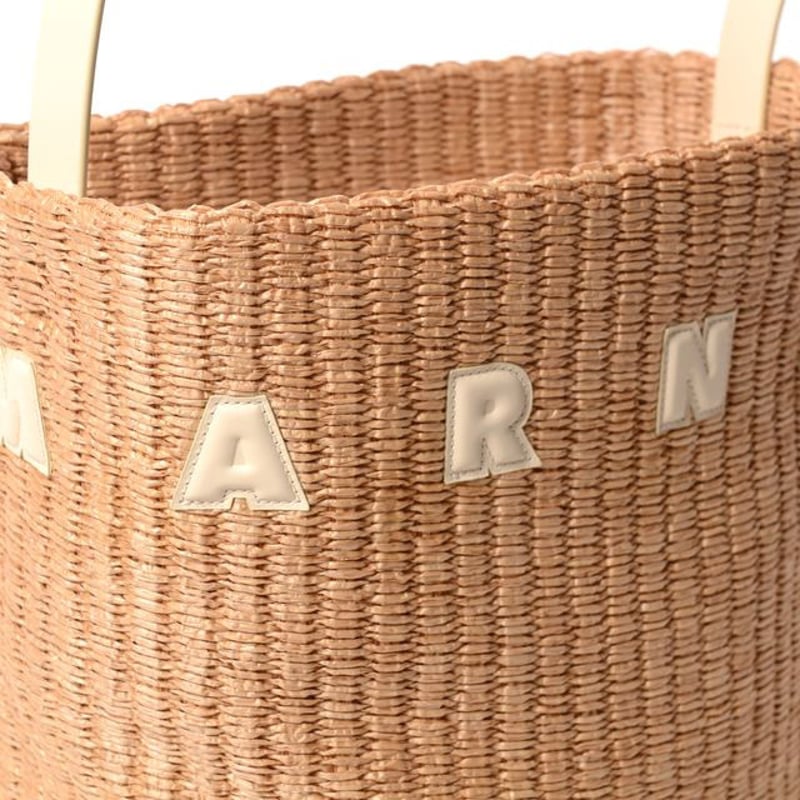 マルニ Marni Museoスモールホーボーバッグ ラフィアなど ナチュラル