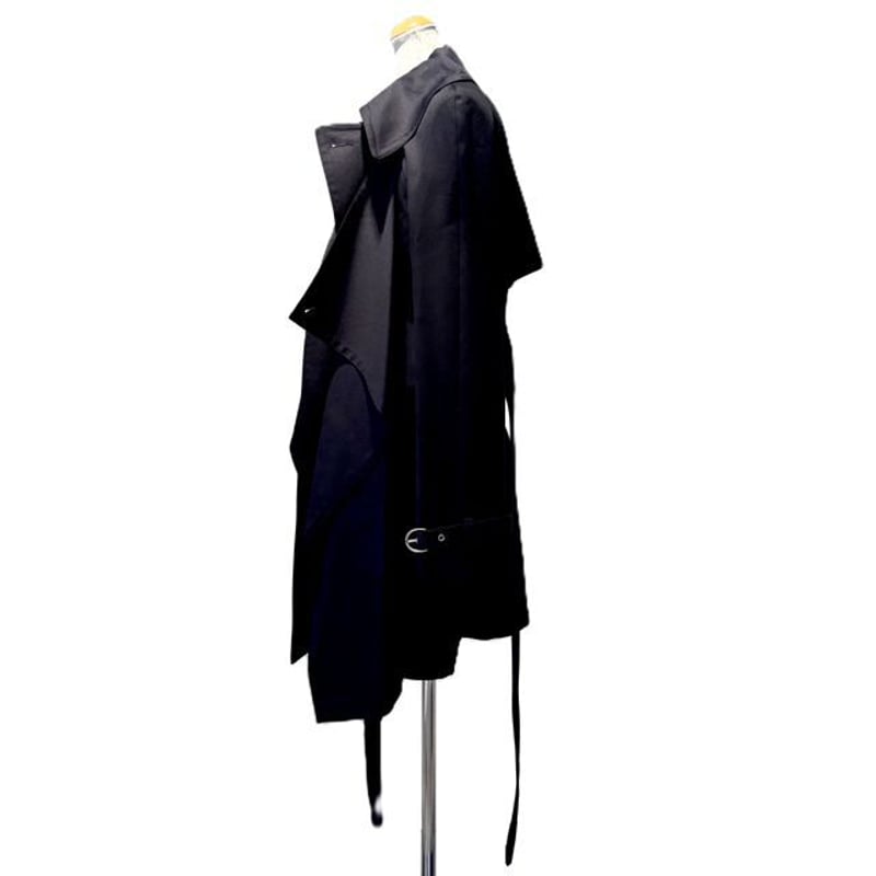 アンドゥムルメステール ann demeulemeester ミディ丈トレンチドレープ