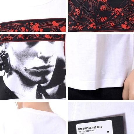 ラフシモンズ RAF SIMONS スリムフィットTシャツ コットン ホワイト