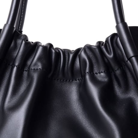プロエンザスクーラー Proenza Schouler 巾着型ショルダーバッグ スムースレザー ブラック