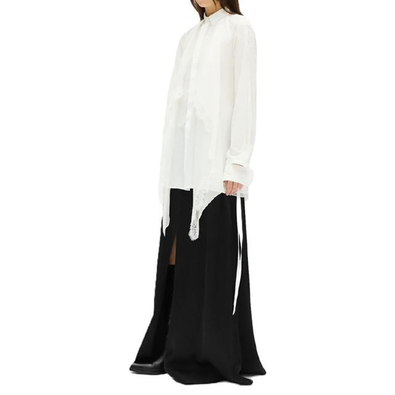 アンドゥムルメステール ann demeulemeester 長袖レースブラウス