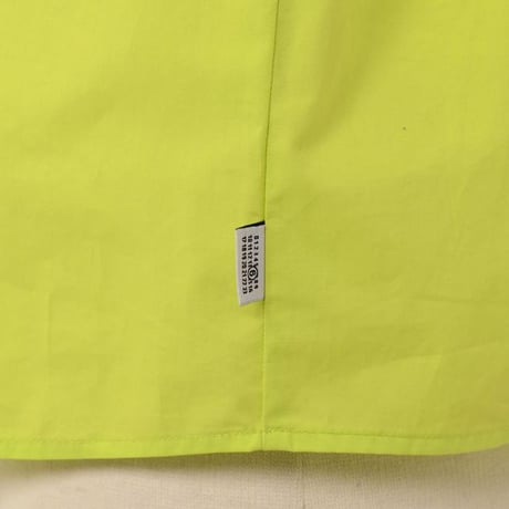 エムエムシックス メゾンマルジェラ MM6 MAISON MARGIELA ショート丈ブラウス コットン ネオングリーン