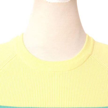 ソニアリキエル SONIA RYKIEL 半袖ボーダーワンピース リブジャージーニット マルチミックス
