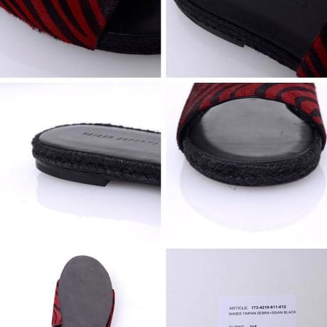 ハイダーアッカーマン Haider Ackermann レオパードサンダル レッド