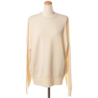エクストリームカシミヤ extreme cashmere x オーバーフィットラウンドネック長袖セーター カシミア クリーム 正規取扱