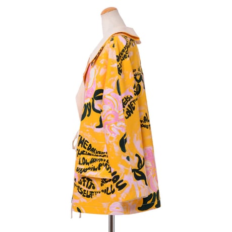 マルニ Marni オーバーフィットプリントジャケットコート コットン イエロー