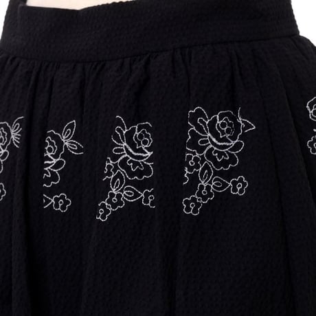 アーデム ERDEM ボリュームスカート コットンサッカー生地 ブラック