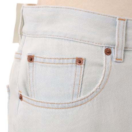 エムエムシックス メゾンマルジェラ MM6 MAISON MARGIELA マキシ丈スカート デニム ライトブルー