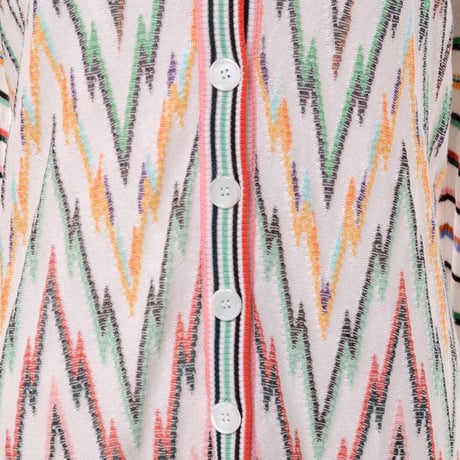 ミッソーニ Missoni Ｖネックカーディガン コットンレーヨン ホワイト