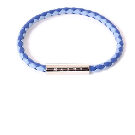 マルニ Marni バングル 牛革 ブルー