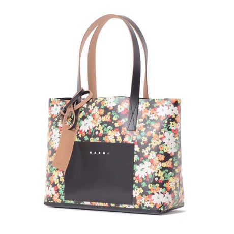 マルニ Marni LOVERS PRAIRIE ショッピングバッグ スモール PVC レッドポップドッド
