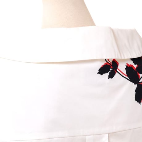 アーデム ERDEM ボタンダウンシャツ コットン ホワイトプリント