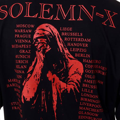 ラフシモンズ RAF SIMONS Oversized T-shirt Solemn-X コットン ブラック