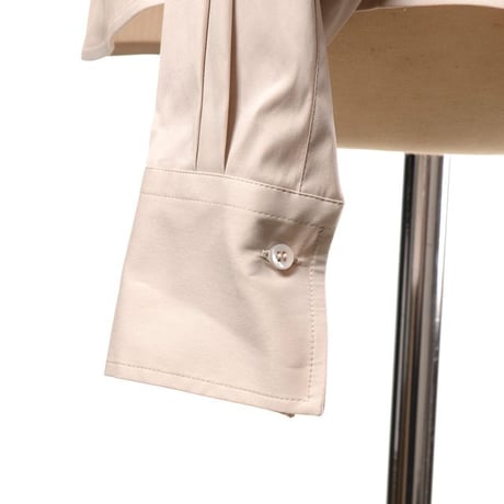 ブルネロクチネリ Brunello Cucinelli モニーレ付きショート丈ブラウス コットンストレッチ ベージュ