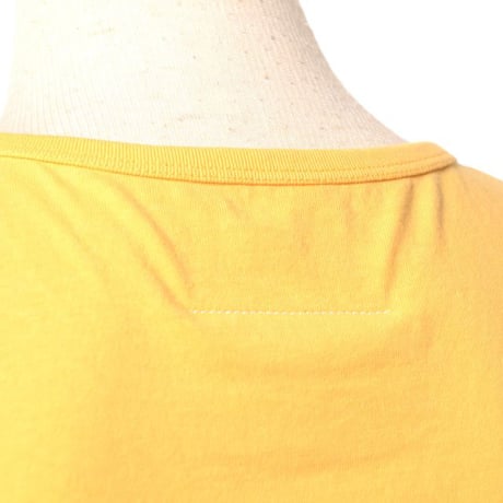 エムエムシックス メゾンマルジェラ MM6 MAISON MARGIELA ヴィンテージジャージーロゴTシャツ コットン イエロー 正規取扱