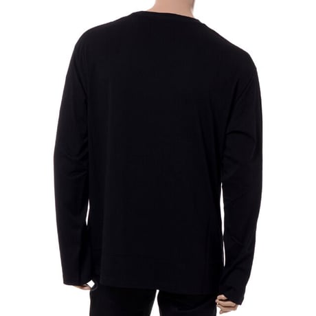 ラフシモンズ RAF SIMONS ハイウェイアイプリントロングTシャツ コットン ブラック