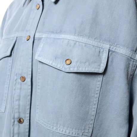 ブルネロクチネリ Brunello Cucinelli ガーメントダイブルゾン コットンリネン ライトブルー