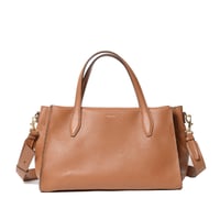 インポートブランド import brand ロリステッラ 2WAYトートバッグ シボ革 ブラウン