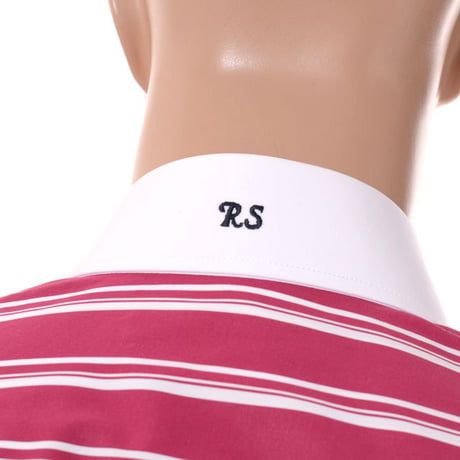 ラフシモンズ RAF SIMONS Busniess shirt with RS embroidery and label コットン バーガンディホワイト