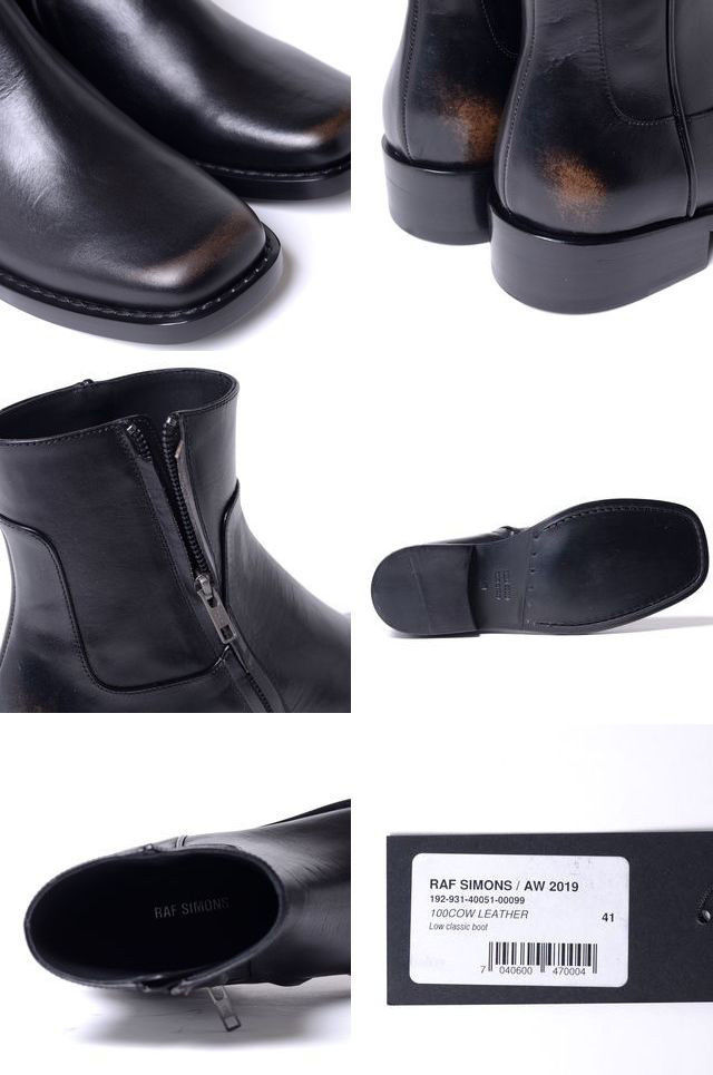 RAF SIMONS ラフシモンズ ロークラシックブーツ カーフスキン RAF SIMONS ラフシモンズ ロークラシックブーツ カーフスキン