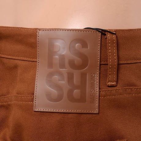 ラフシモンズ RAF SIMONS Wide fit denim workwear pants コットン ダークブラウン