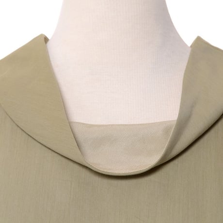 ルメール LEMAIRE Ｔシャツドレス コットンシルク セージグリーン