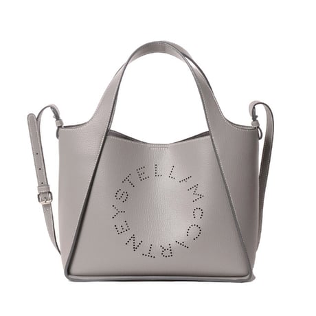 ステラマッカートニー stella mccartney ロゴクロスボディトートバッグ ヴィーガン素材 スモーク
