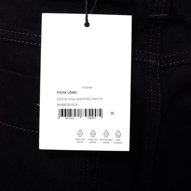 ルメール LEMAIRE ハイウエストジーンズ コットン ブラック ルメール LEMAIRE ハイウエストジーンズ コットン ブラック