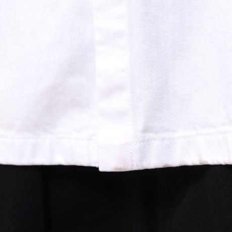 ラフシモンズ RAF SIMONS Oversized short sleeved denim shirt コットン ホワイト