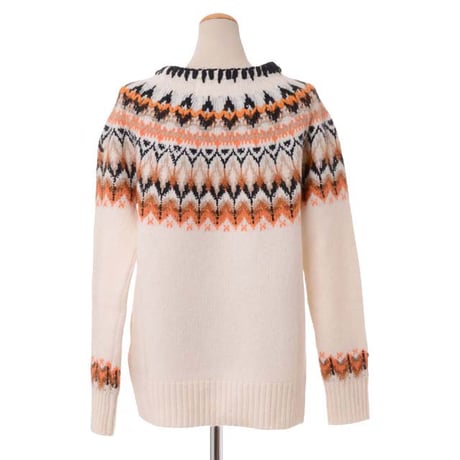 エルマノシェルビーノ ermanno scervino ノルディックセーター ウールなど ホワイトミックス