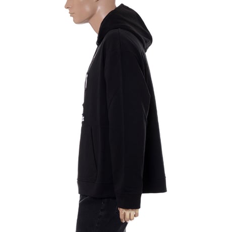 ラフシモンズ RAF SIMONS レギュラーフィットフーディ・パーカー コットン ブラック