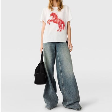 ステラマッカートニー stella mccartney ホースグラフィックTシャツ コットン ホワイト 正規取扱