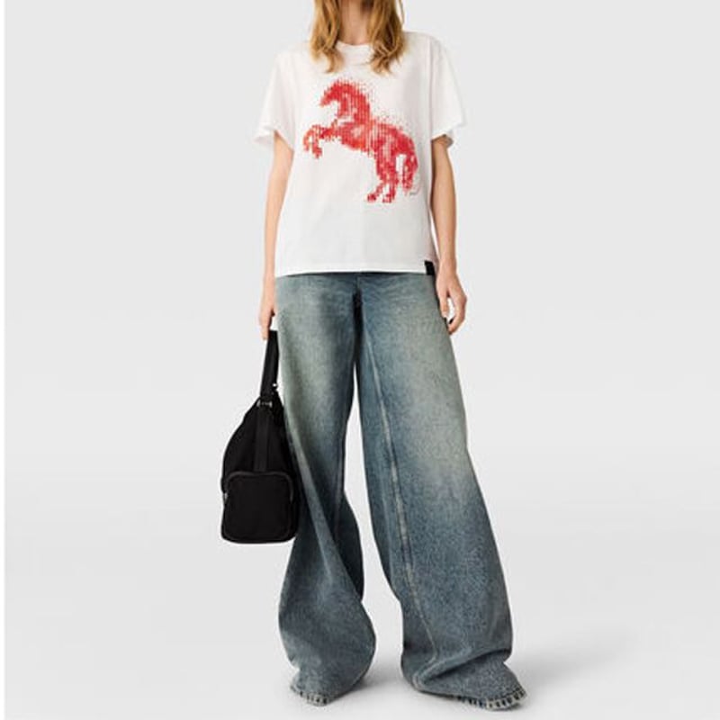 ステラマッカートニー stella mccartney ホースグラフィックTシャツ