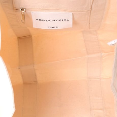 ソニアリキエル SONIA RYKIEL ショッピングバッグ キャンバス地 ベージュ