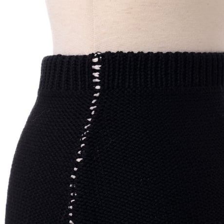 ラフシモンズ RAF SIMONS ロングニットジャガード織スカート ブラックピンク