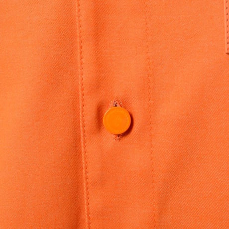 ラフシモンズ RAF SIMONS Straight fit denim shirt with leather patch コットンポリエステル オレンジ