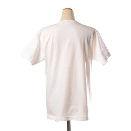 CHIKA KISADA チカキサダ 半袖Tシャツ ラメプリント コットン　半袖白Tシャツ　 レディース ホワイト