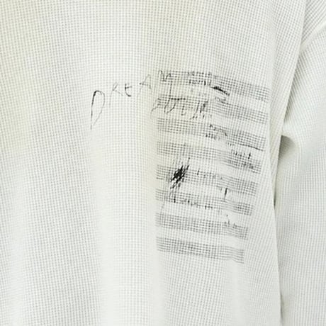 アンドゥムルメステール ann demeulemeester エミルボクシーロングTシャツ ワッフル ホワイト 正規取扱
