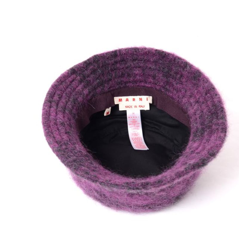 Marni モヘア バケットハット パープル 楽天市場】マルニ (Marni) バケットハット モヘア パープル