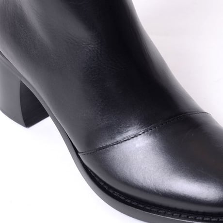アンドゥムルメステール ann demeulemeester ヒールショートブーツ 牛革 ブラック