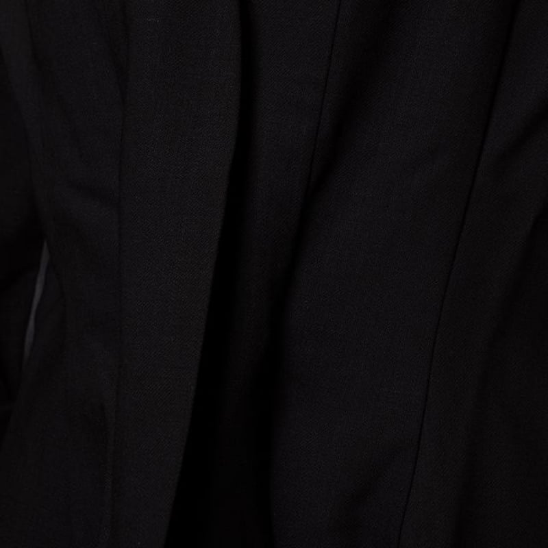 ダウェイ DAWEI ノーカラージャケット ヴァージンウール ブラック