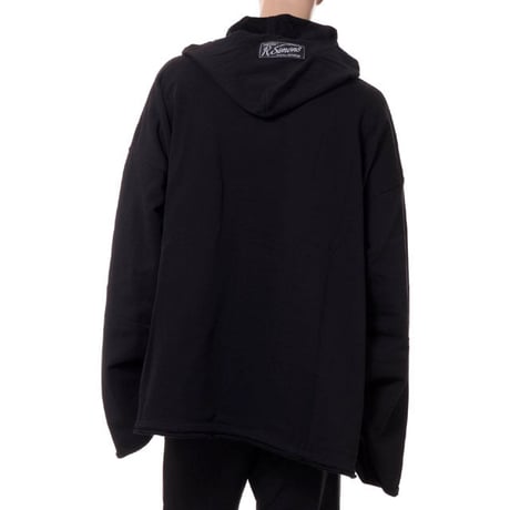 ラフシモンズ RAF SIMONS オーバーサイズドプリンテッドスカーフ コットン ブラック