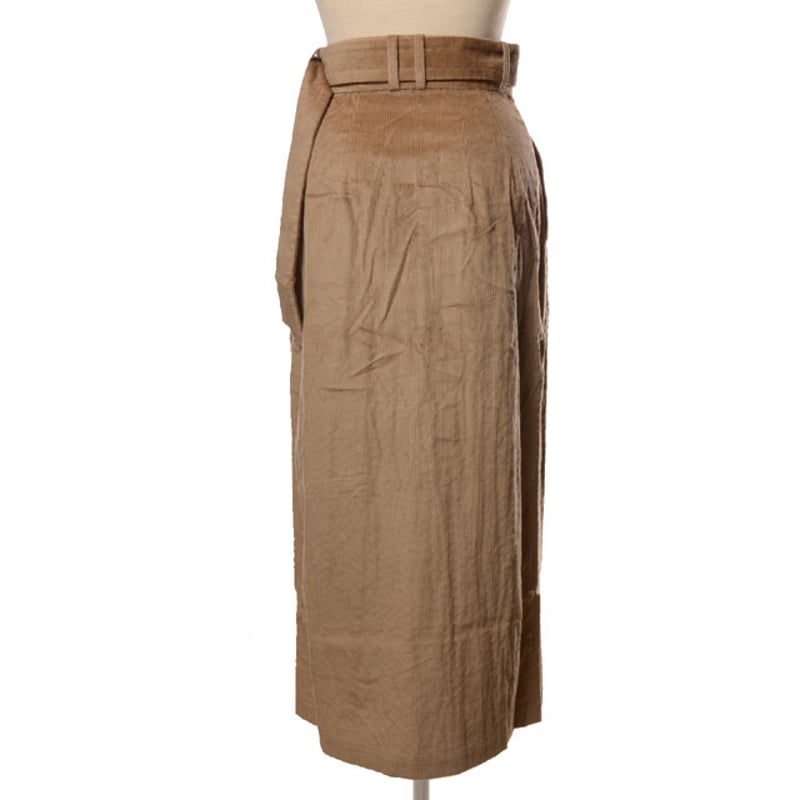 ダウェイ DAWEI ベルト付きロングスカート コーデュロイ ワッフル  